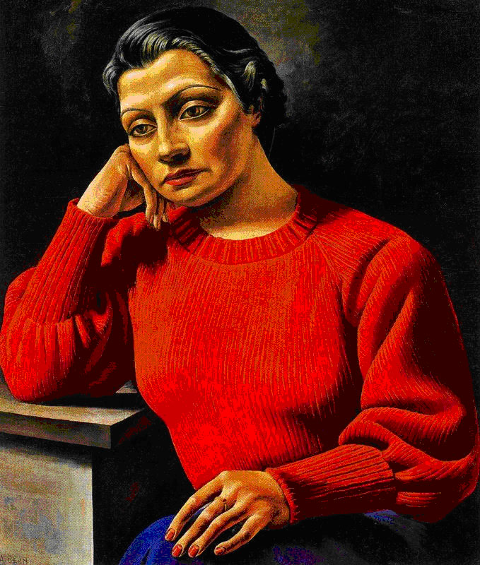Mujer sweater-rojo 1935
